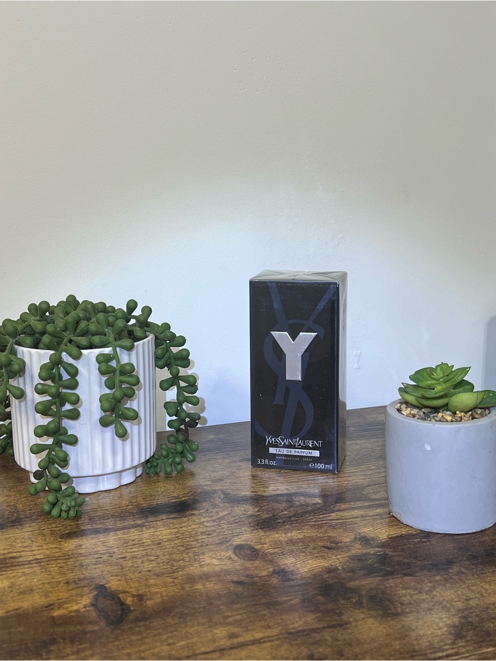 Yves Saint Laurent Black and Silver Fragrance Display
